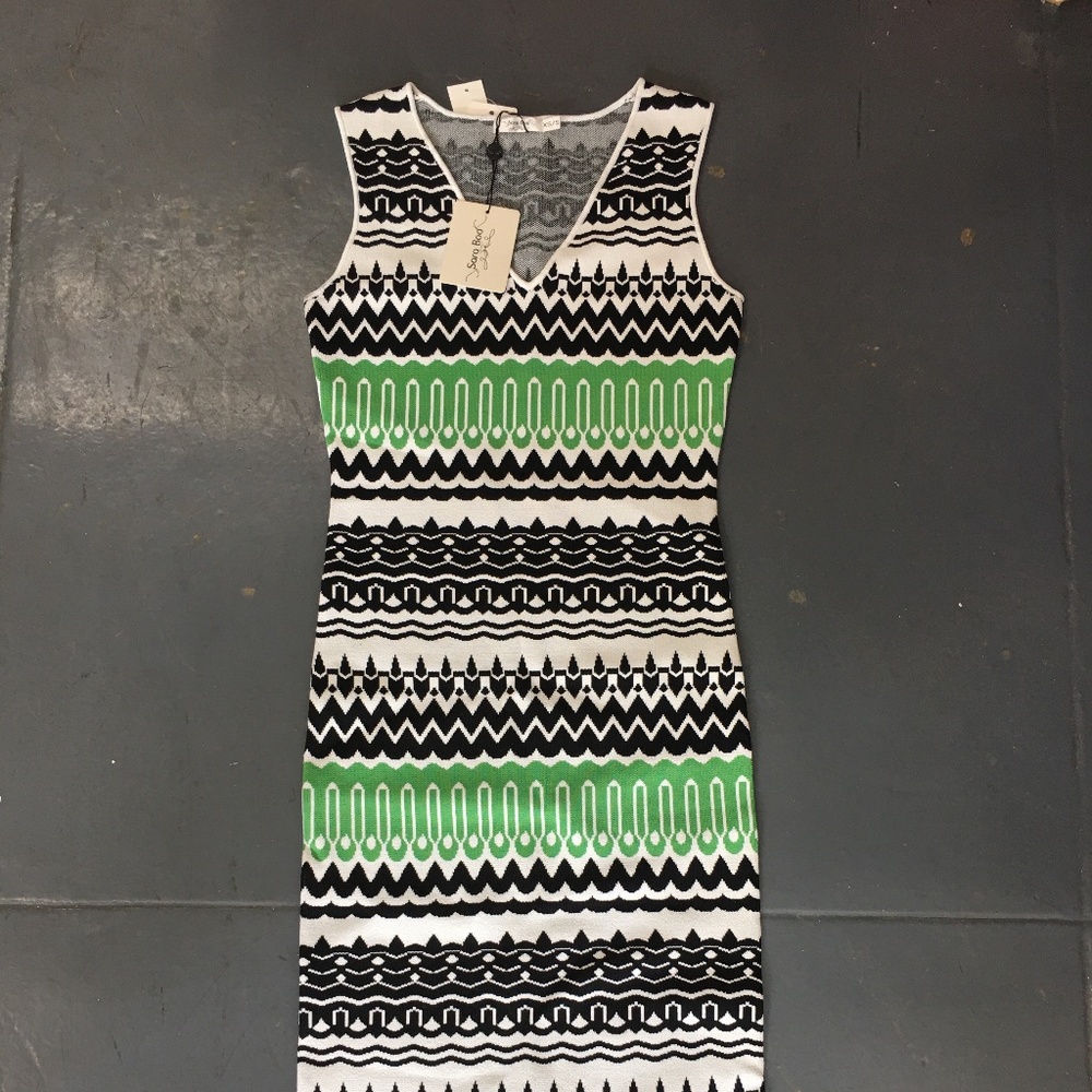 Sara Boo knit pattern sleeveless dress